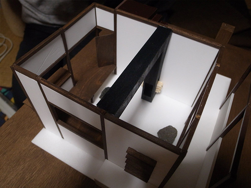 土間の建築模型